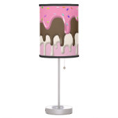 Ice cream pink frosting sprinkles drip table lamp (Left)
