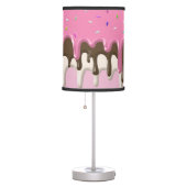 Ice cream pink frosting sprinkles drip table lamp (Right)