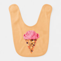 Ice Cream Pizza Baby Bib
