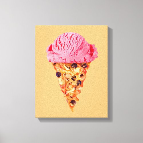 Ice Cream Pizza Canvas Print
