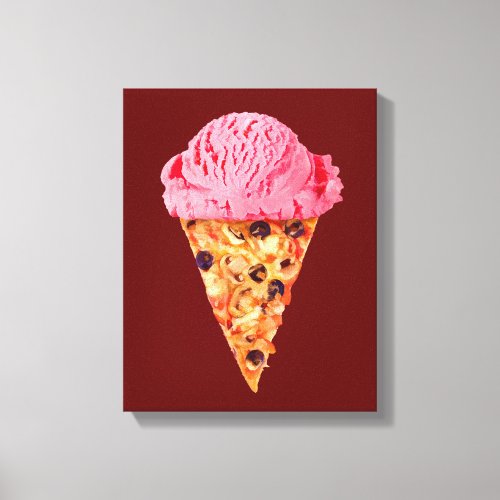 Ice Cream Pizza Canvas Print