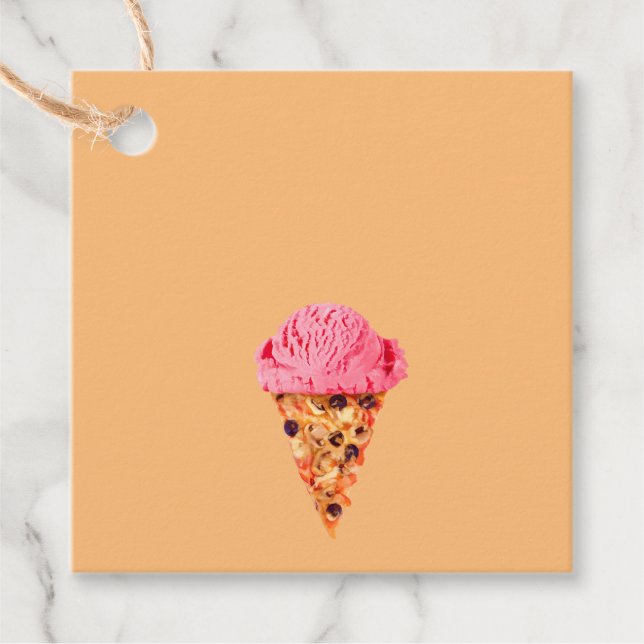 Ice Cream Pizza Favor Tags (Front)
