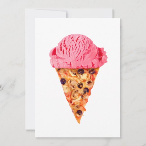 Ice Cream Pizza Flat Card