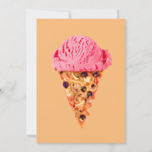 Ice Cream Pizza Flat Card