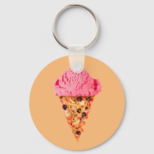 Ice Cream Pizza Keychain
