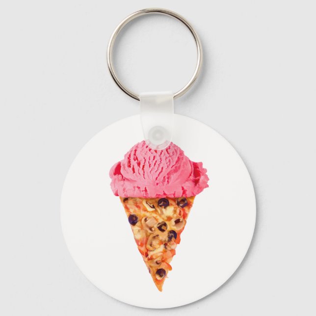 Ice Cream Pizza Keychain (Front)