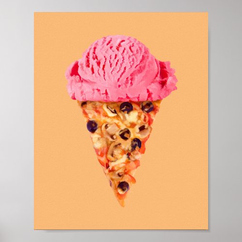 Ice Cream Pizza Poster