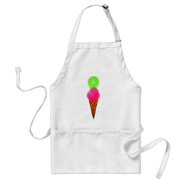 Ice cream pop art adult apron (Front)