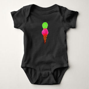 Ice cream pop art baby bodysuit