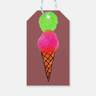 Ice cream pop art gift tags