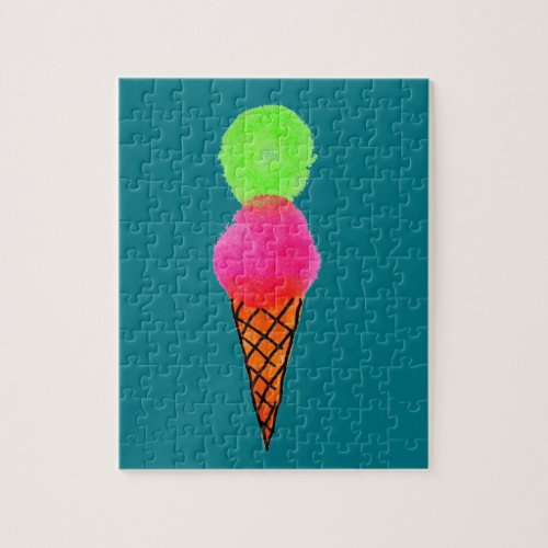 Ice cream pop art jigsaw puzzle