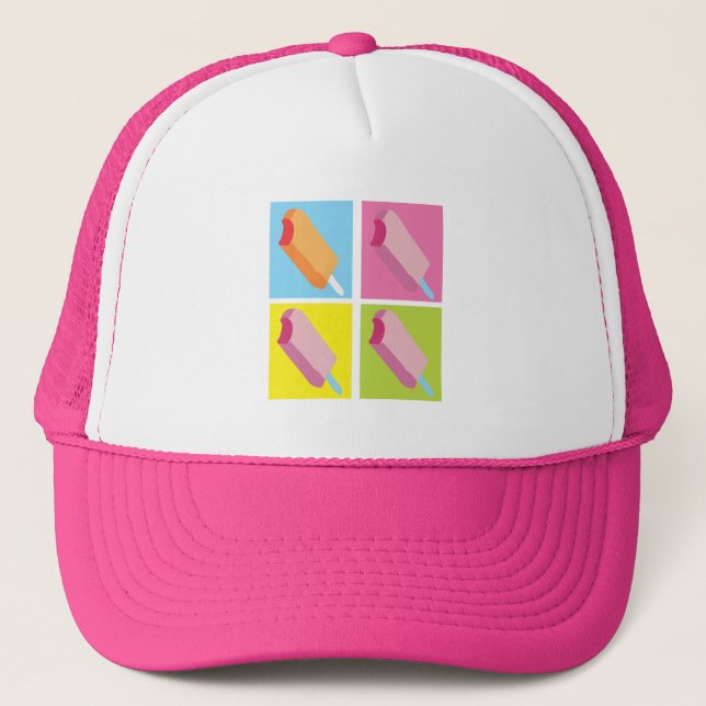 Ice Cream Pop Art Summer Hat (Front)