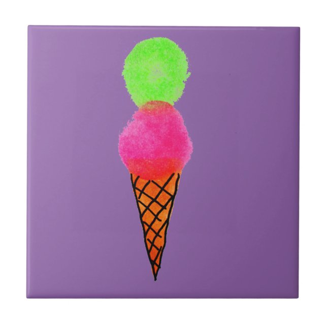 Ice cream pop art tile (Front)