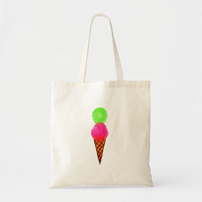 Ice cream pop art tote bag (Front)