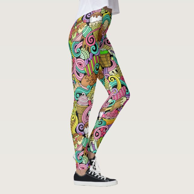 Ice Cream Pop Fashion Leggings (Right)