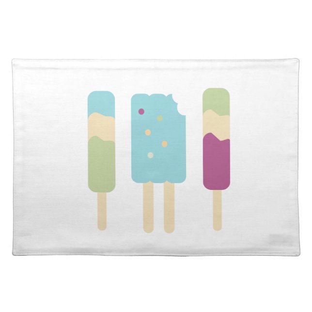 Ice Cream Pop Summer Sprinkles Cloth Placemat (Front)