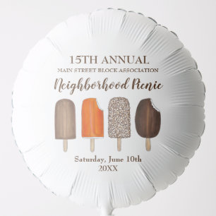 Ice Cream Pops Bars Popsicle Creamsicle Picnic Balloon