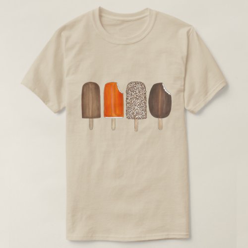 Ice Cream Pops Bars Popsicle Creamsicle Picnic T_Shirt