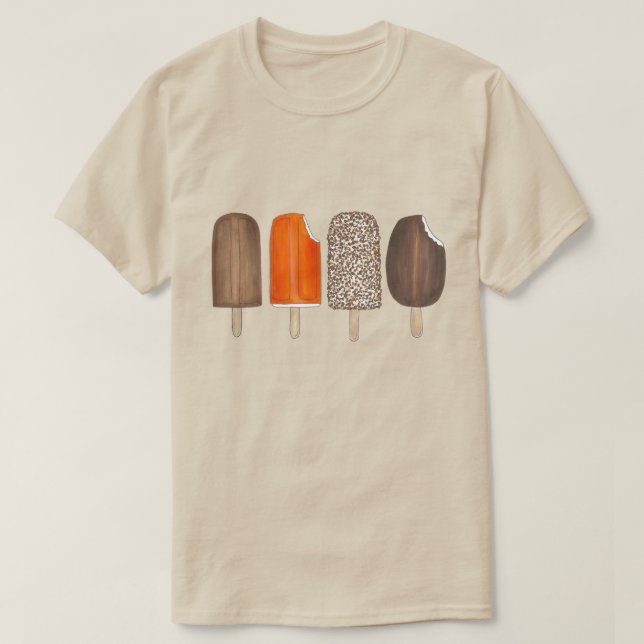 Ice Cream Pops Bars Popsicle Creamsicle Picnic T-Shirt (Design Front)