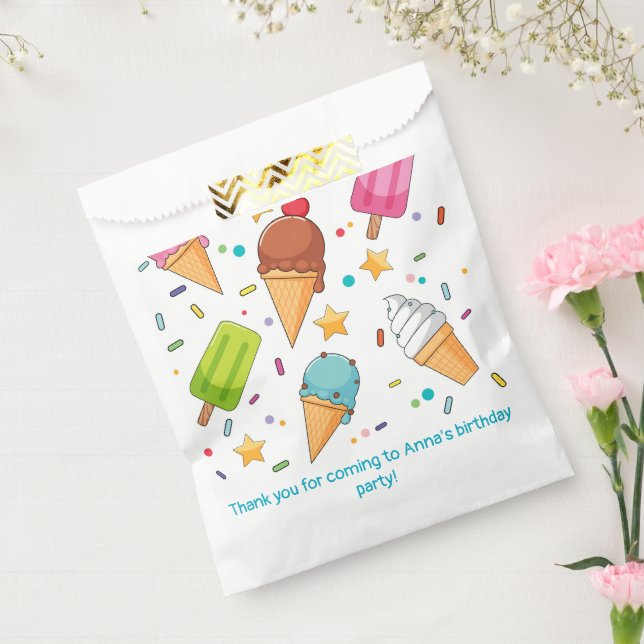 Ice Cream Popsicle Favor Bag (Sealed)