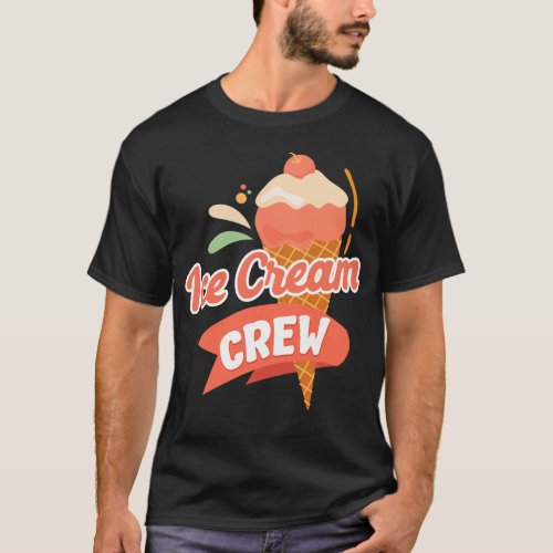 Ice Cream Popsicle Ice Cream Crew Cone T_Shirt