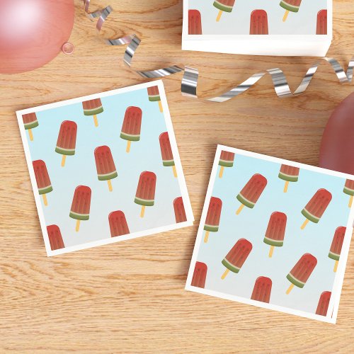 Ice Cream Popsicle Summer Birthday Party Napkins