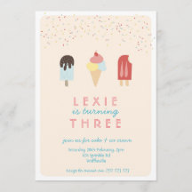 Ice Cream & Popsicle Summer Invitation