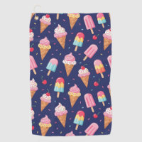 Ice cream, popsicles and cherries pattern