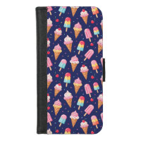 Ice cream, popsicles and cherries pattern