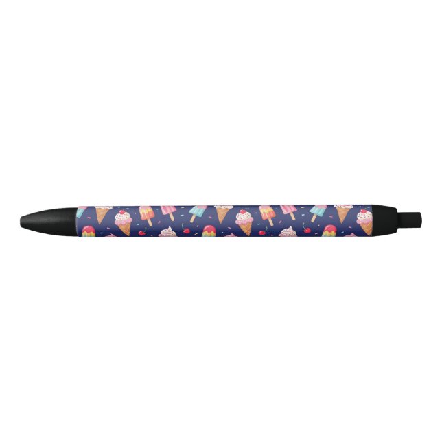 Ice cream, popsicles and cherries pattern pen (Front)
