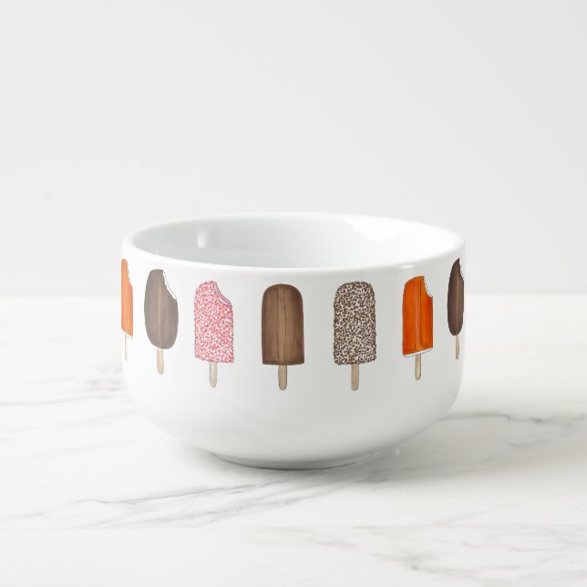 Ice Cream Popsicles Fudge Bar Creamsicle Soup Mug (Front)