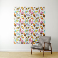 Ice Cream Popsicles Pattern tapestries