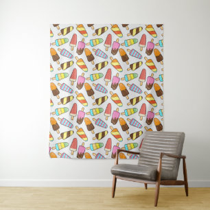 Ice Cream Popsicles Pattern tapestries