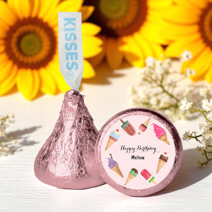 Ice Cream Popsicles Summer Party Pink  Hershey®'s Kisses®