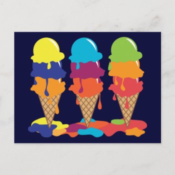 Ice Cream Postcard by nyxxie at Zazzle