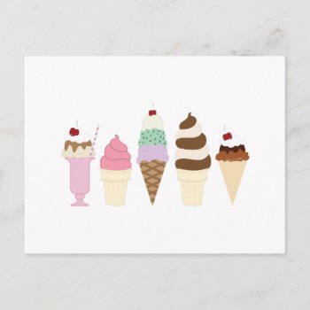 Ice Cream Postcard by EmbroideryPatterns at Zazzle