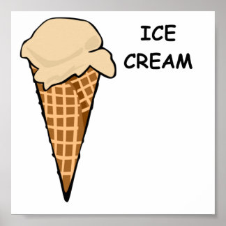 Ice Cream Cone Posters | Zazzle