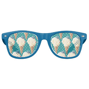 Ice Cream Puppy Pattern Retro Sunglasses