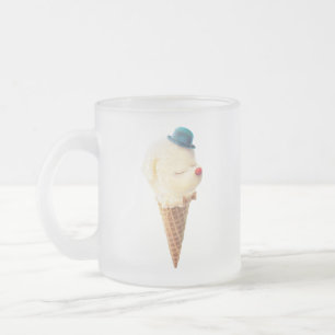 Ice Cream Puppy – Sweet & Chill Frosted Glass Coffee Mug