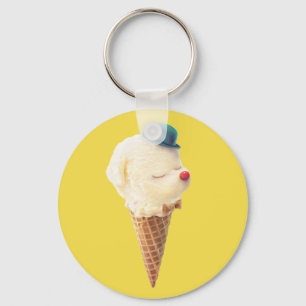 Ice Cream Puppy – Sweet & Chill Keychain