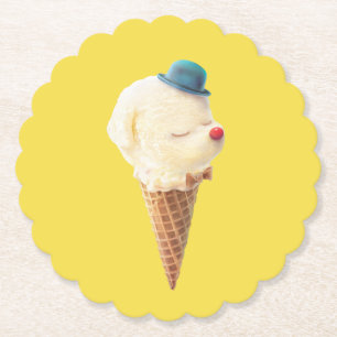 Ice Cream Puppy – Sweet & Chill Paper Coaster