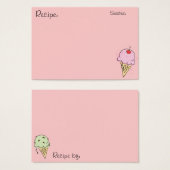 Ice Cream Recipe Cards (Front & Back)