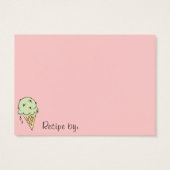 Ice Cream Recipe Cards (Back)