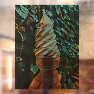 Ice cream recipe window cling