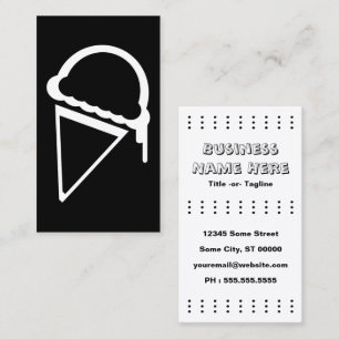 ice cream retro dripz business card