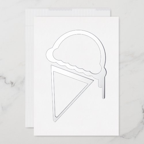 ice cream retro dripz foil invitation