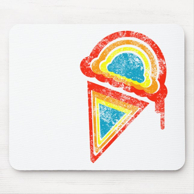 ice cream retro rainbowz mouse pad (Front)