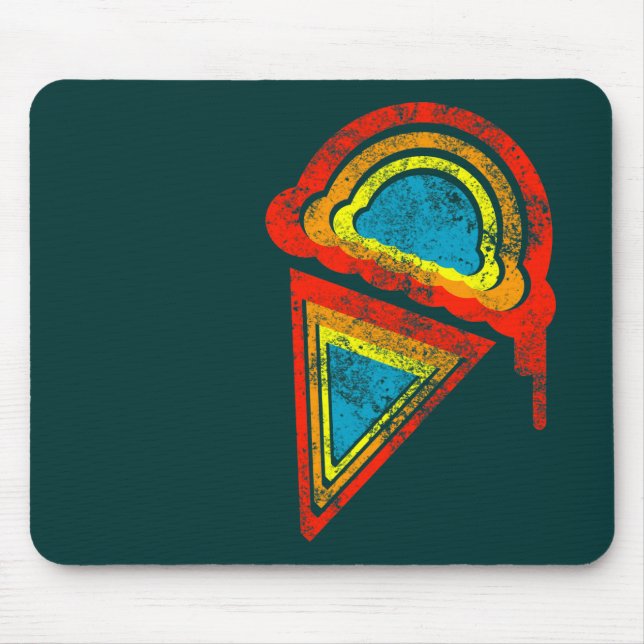 ice cream retro rainbowz mouse pad (Front)