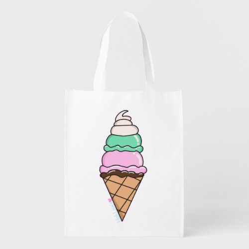 Ice Cream Reuseale bag Grocery Bag
