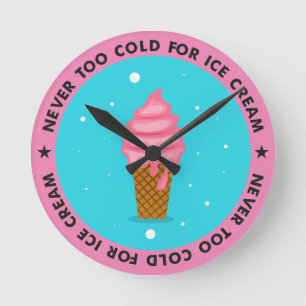 Ice Cream Round Clock